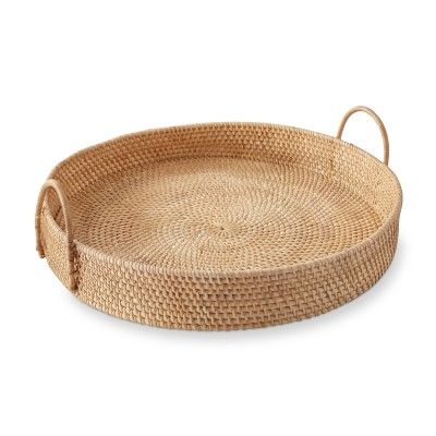 Light Woven Tray with Handles | Williams-Sonoma