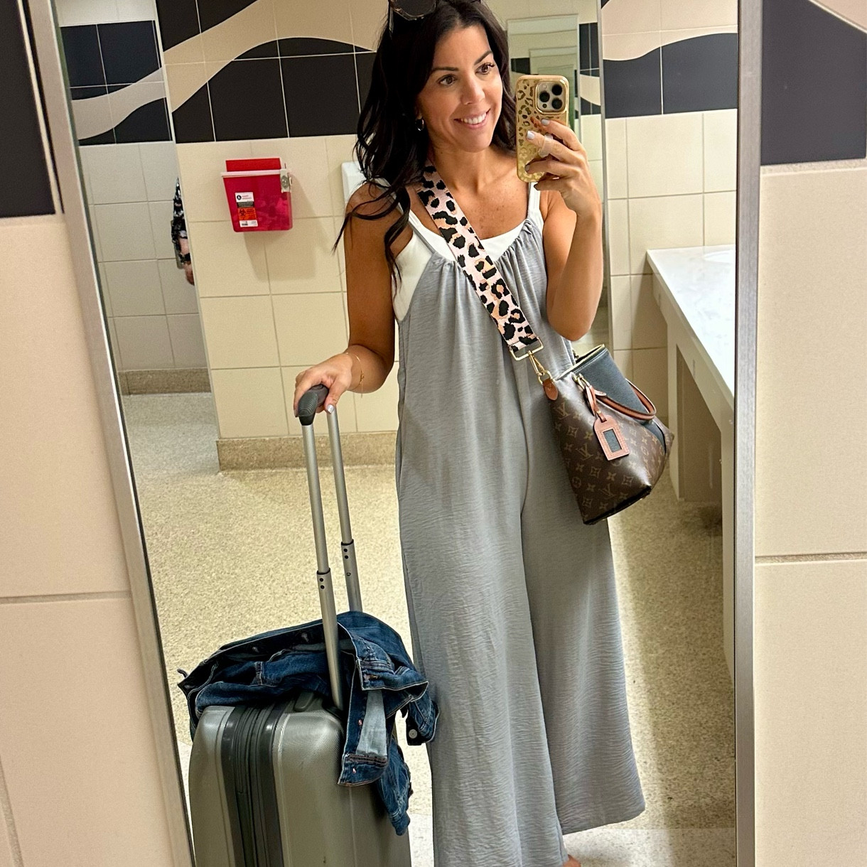 Amazon Travel look
Wearing size small in jumpsuit and size xs in sports bra

#LTKstyletip #LTKunder50 #LTKsalealert