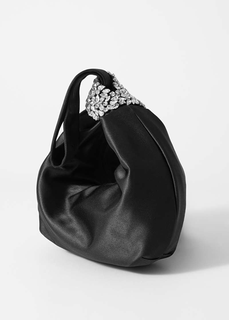Crystal-Embellished Satin Pouch | & Other Stories UK