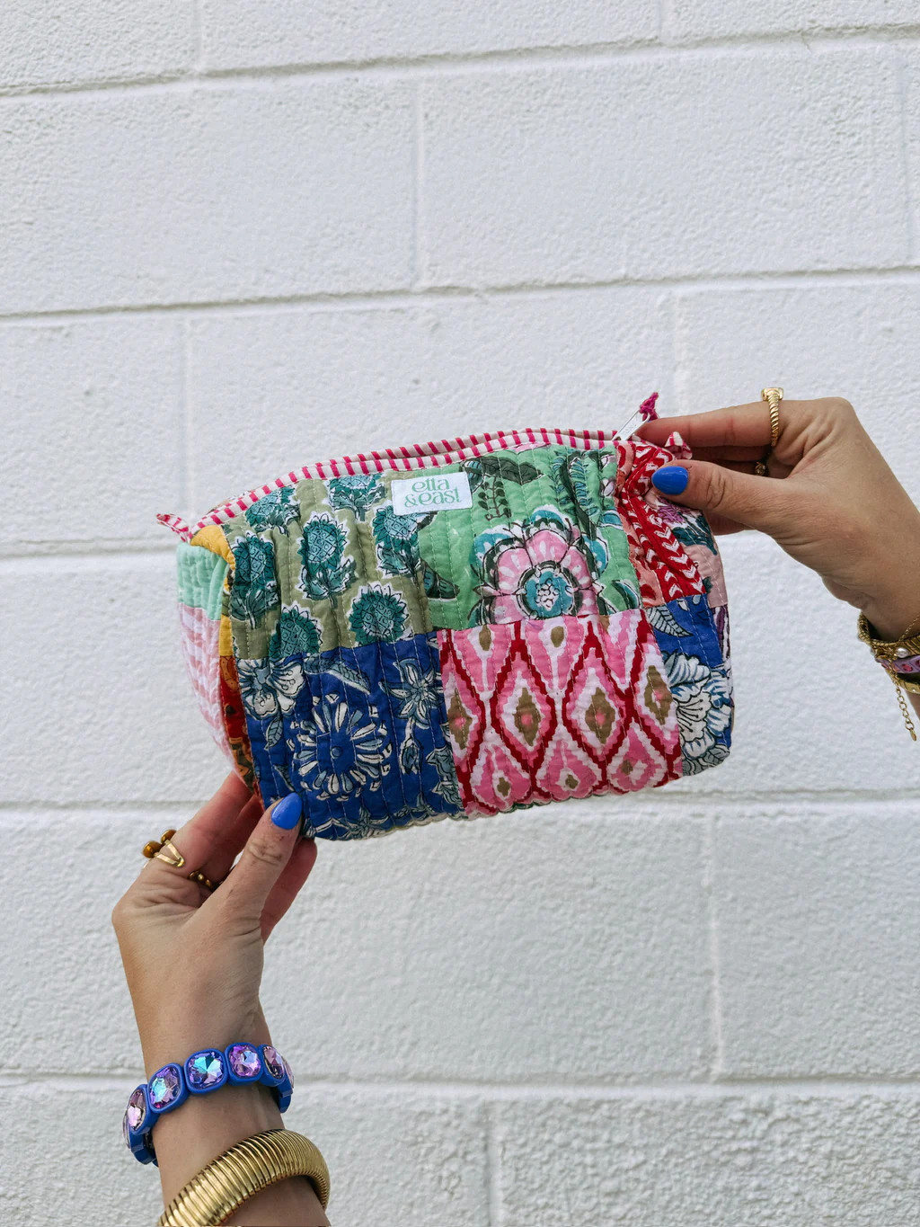 ETTA OG | patchwork makeup bag - pink | Etta+East