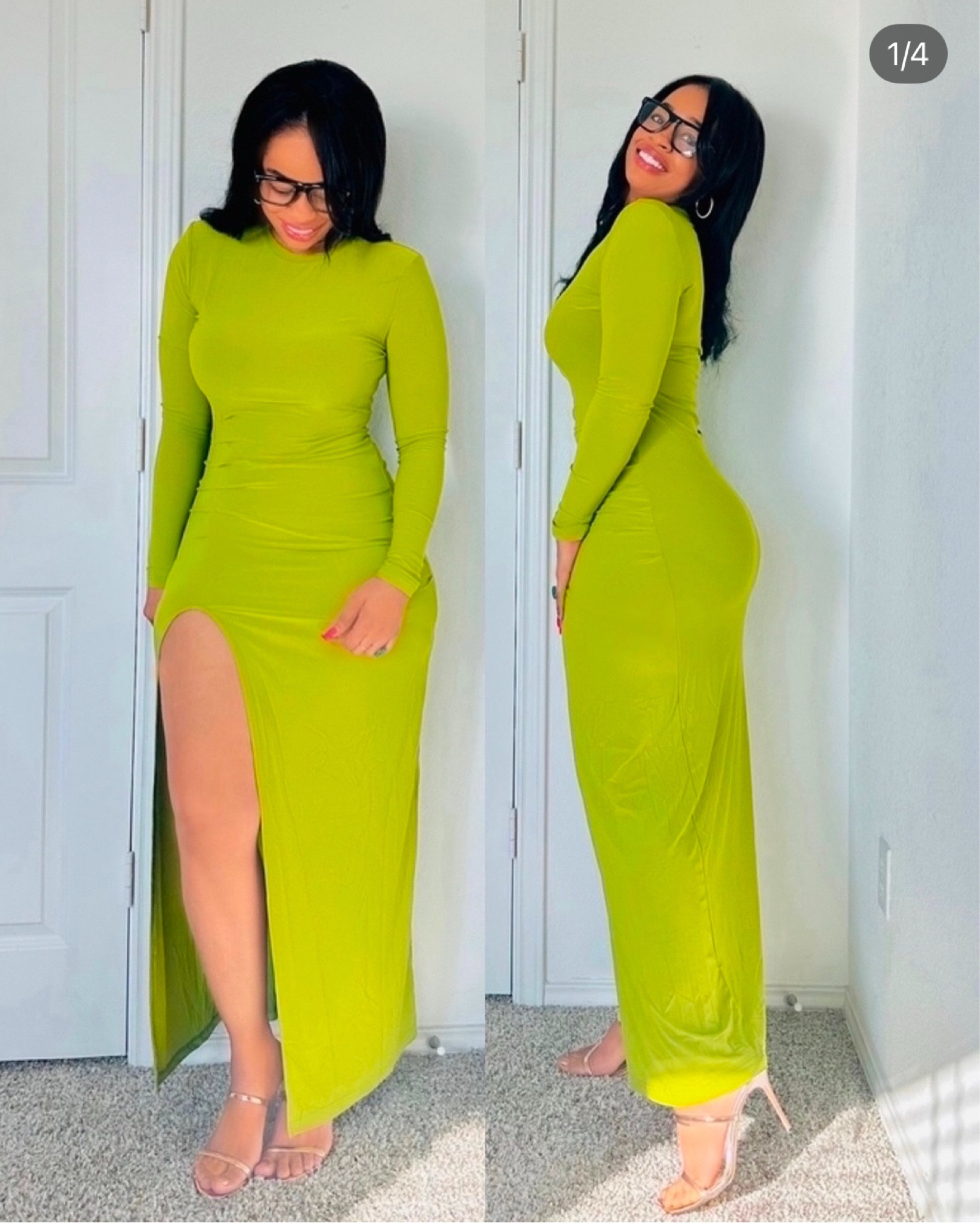 Beautiful dress and  very affordable from Fashion Nova.
Link here: https://www.fashionnova.com/products/ophelia-ruched-maxi-dress-chartreuse

Shoes are old from Macys. 

#LTKFindsUnder50 #LTKStyleTip #LTKBeauty