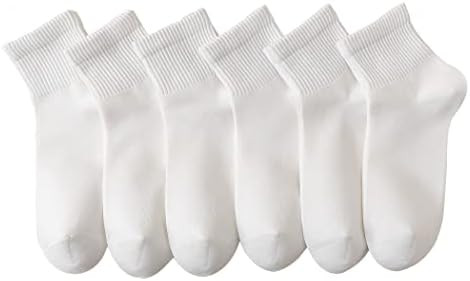 MAGIARTE Womens Mini Crew Socks Pure Cotton 6-Pack | Athletic,Casual,Seamless Toe,Moisture Wickin... | Amazon (US)