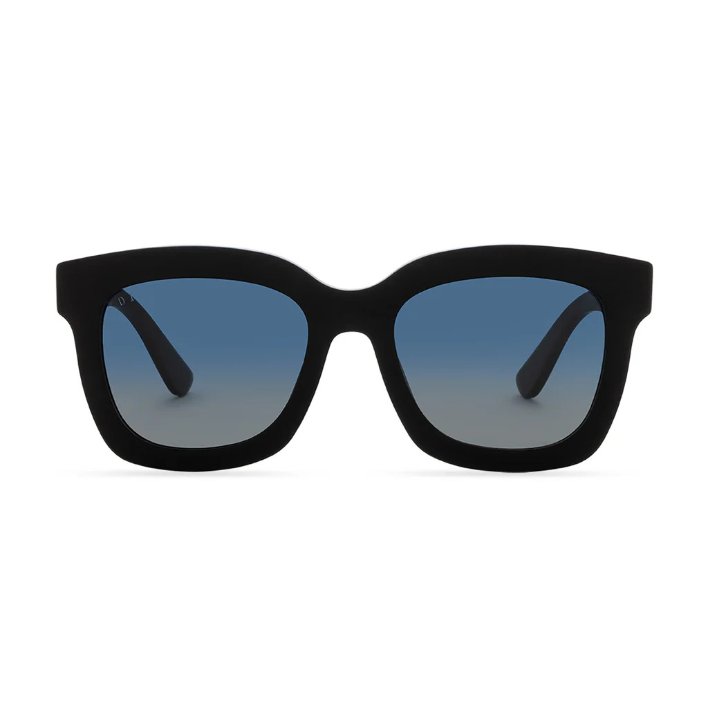 matte black   aegean blue gradient flash polarized | DIFF Eyewear