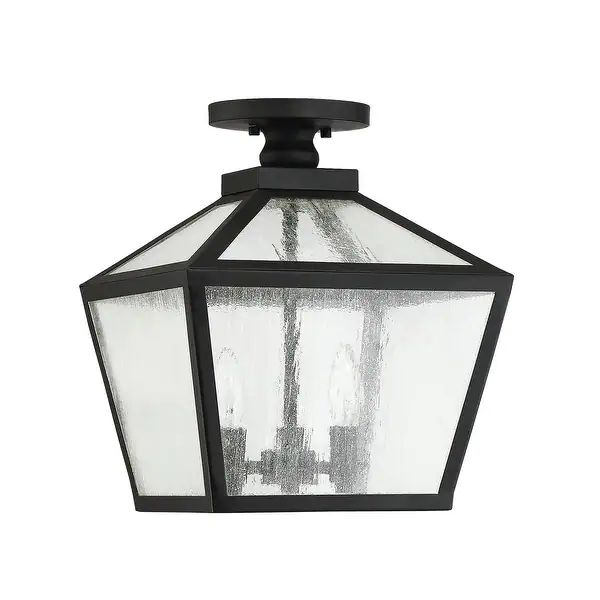Savoy House Woodstock 3-Light Outdoor Ceiling Light in Black | Bed Bath & Beyond