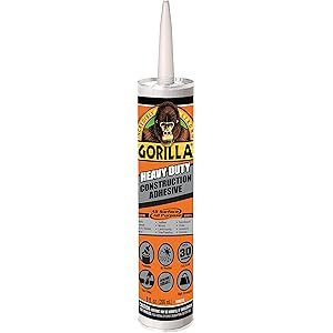 Gorilla 8010001, 9 oz, White Heavy Duty Construction Adhesive, 1-Pack | Amazon (US)