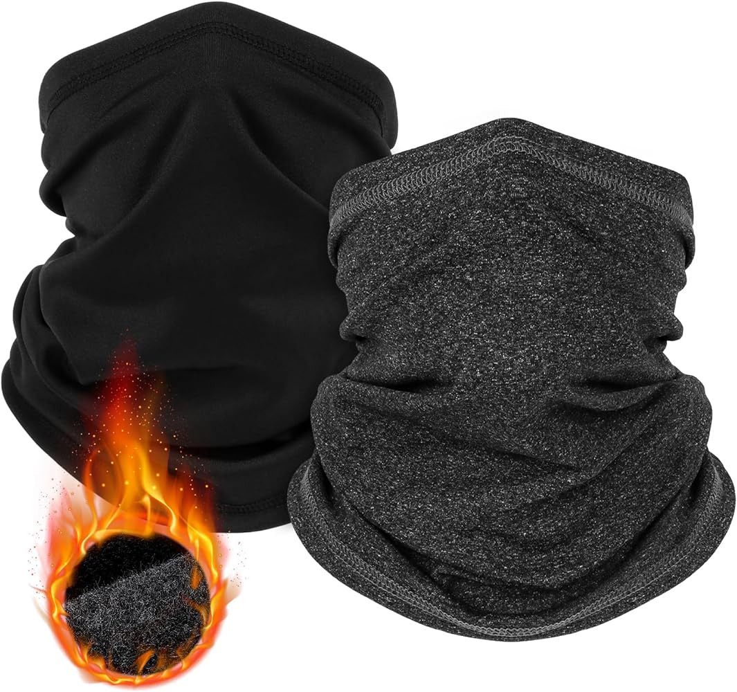 2 Pack Winter Neck Gaiter Warmer for Men&Women,Windproof Face Cover Fleece Face Mask Scarf for Co... | Amazon (US)