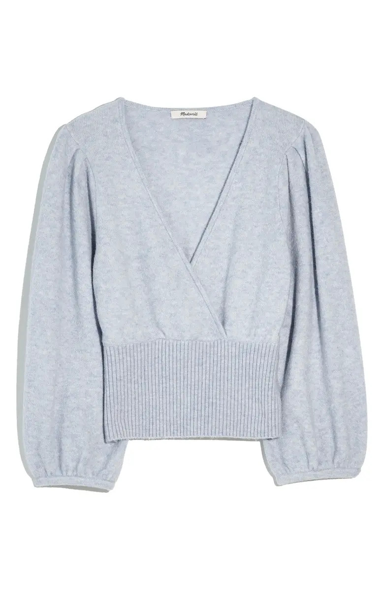Madewell Coziest Yarn Crop Wrap Sweater | Nordstrom | Nordstrom