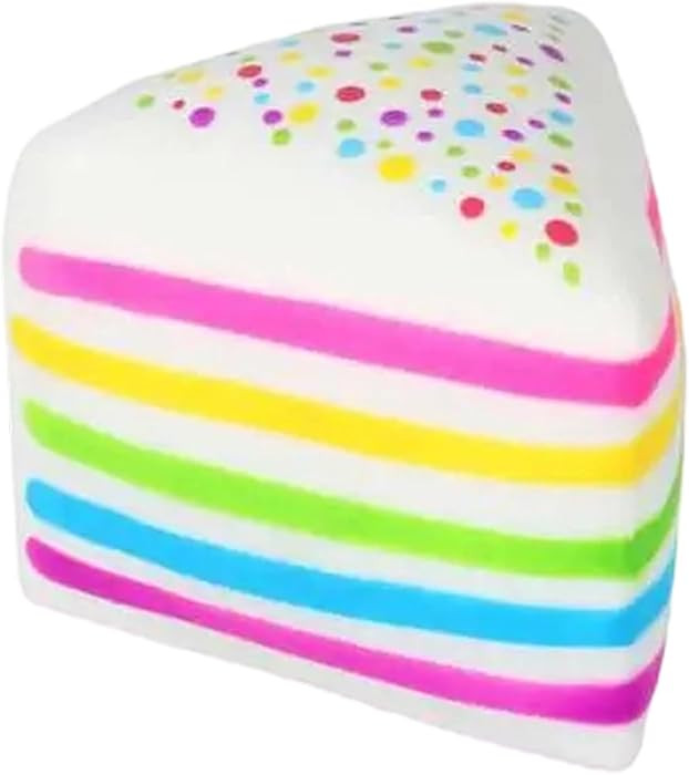 Triangle Rainbow Cake Squishy, Cute Stress Relief Simulation Slow Rising Cake Squishies Soft Sque... | Amazon (US)