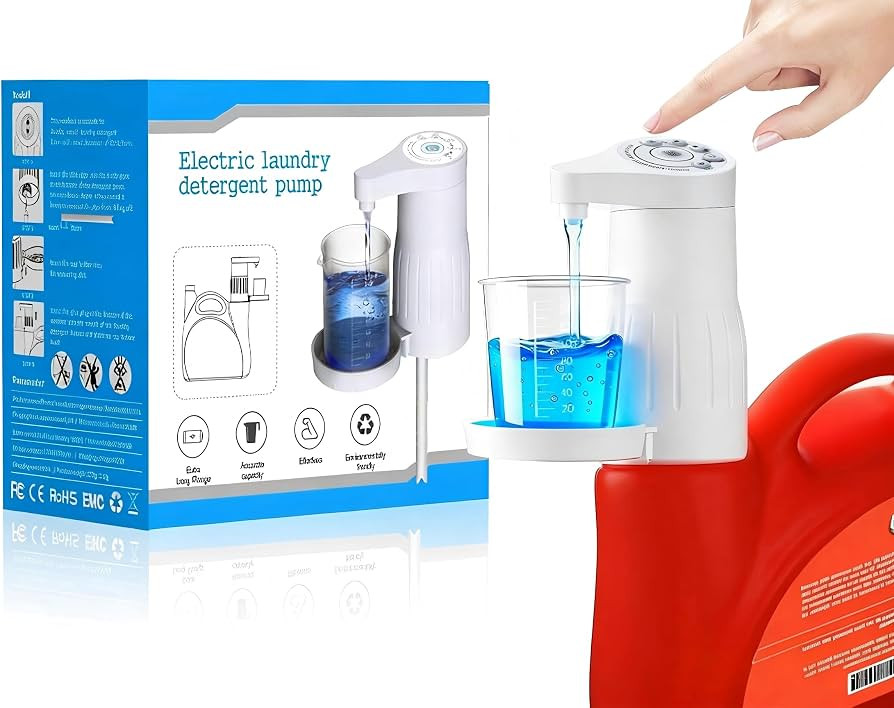 Electric Laundry Detergent Pump with Graduated Cup, Smart Laundry Detergent Dispenser,Rechargeabl... | Amazon (US)