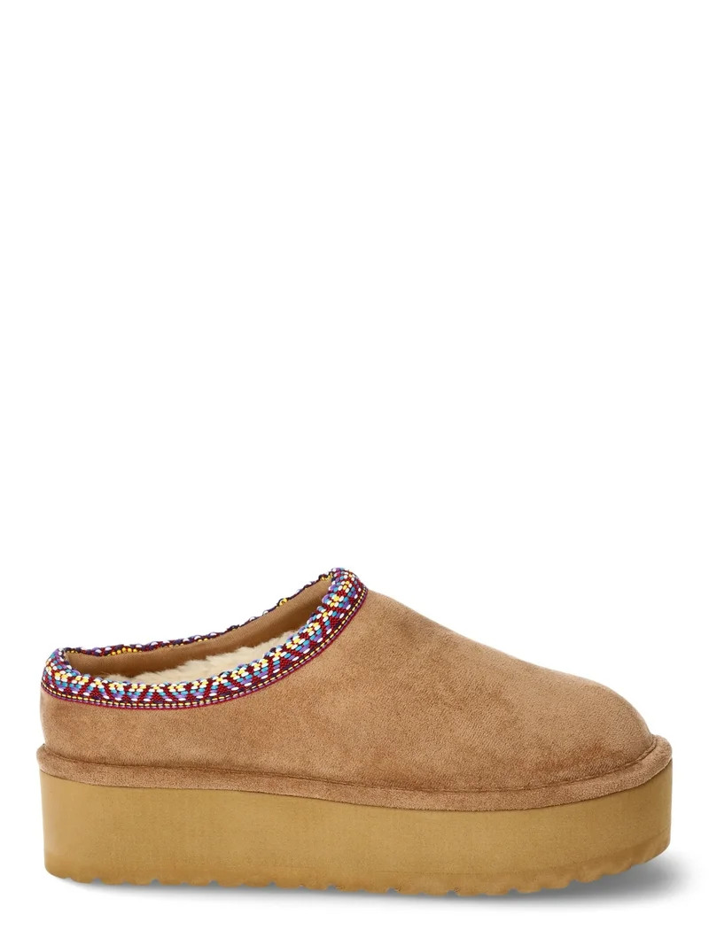 Madden NYC Women's Platform Faux Fur Lined Slip On Mules | Walmart (US)