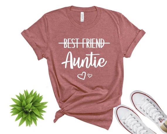 Promoted to Auntie Best Friend Aunt Shirt From Best Friend | Etsy | Etsy (US)