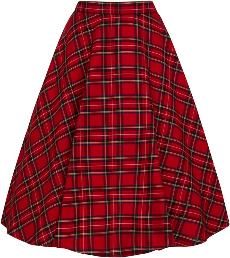 Hell Bunny Women's Irvine 50s Skirt (Red) | Amazon (US)