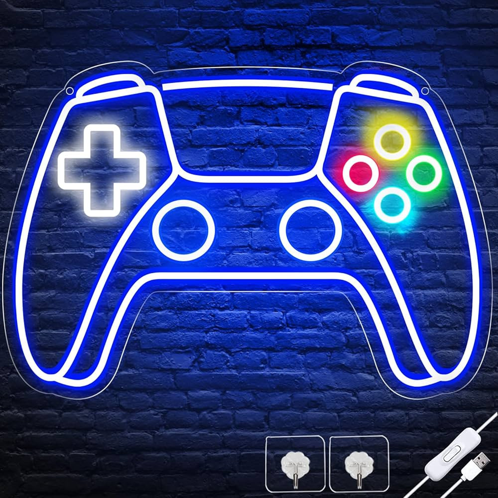 Gamer Neon Sign, Gamepad Shaped LED Neon Sign for Gamer Room Decor, Gaming Neon Sign for Boys Roo... | Amazon (CA)