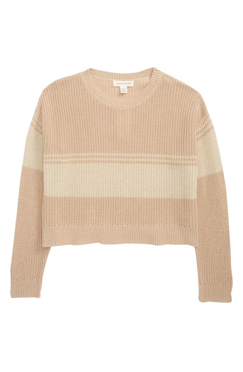 Kids' Stripe Crop Sweater | Nordstrom