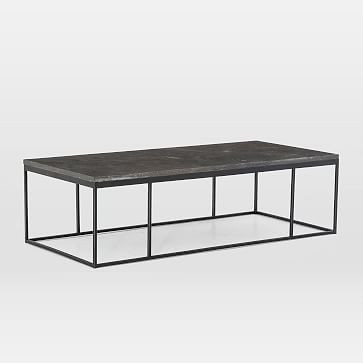 Limestone & Iron Rectangular Coffee Table | West Elm (US)