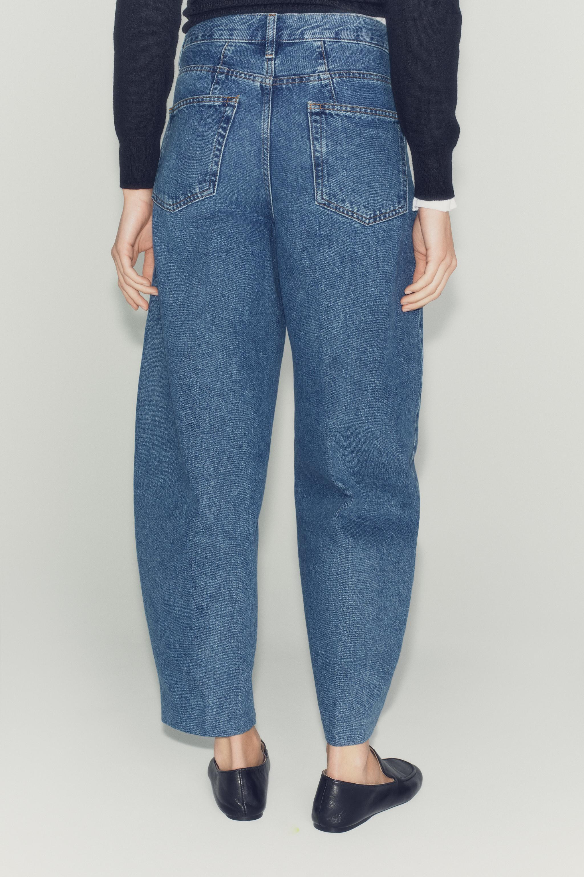 ZW COLLECTION HIGH-WAIST TAPERED JEANS | Zara UK