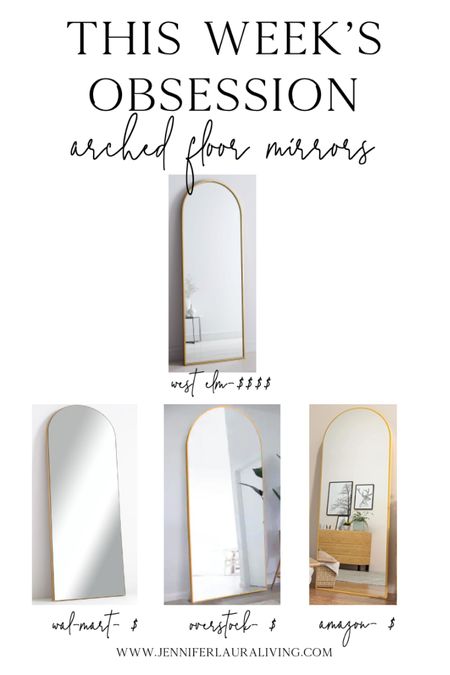 Brass arched floor mirror dupes! 

#LTKhome