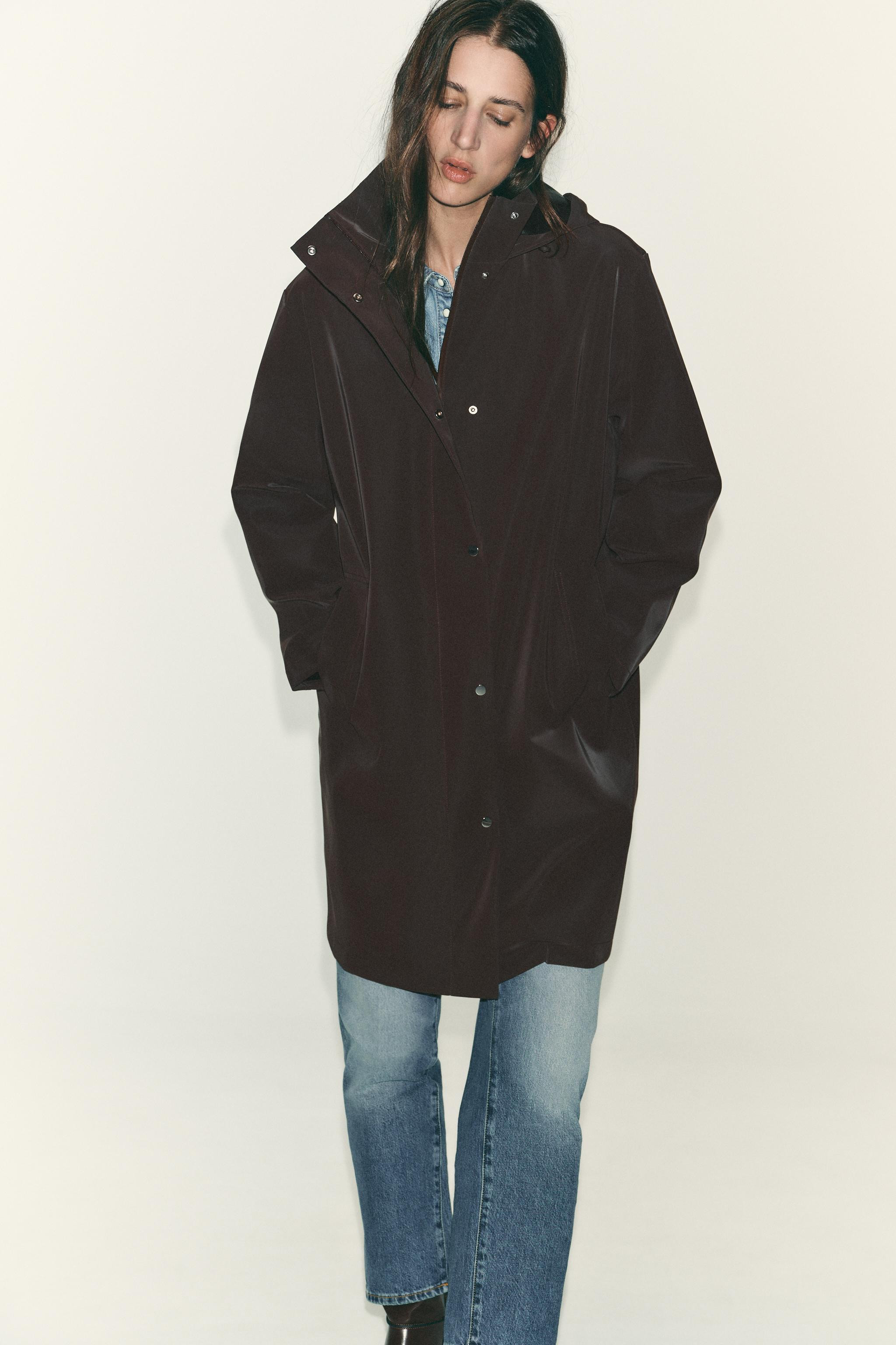 COATED HOODED WINDPROOF JACKET | Zara UK