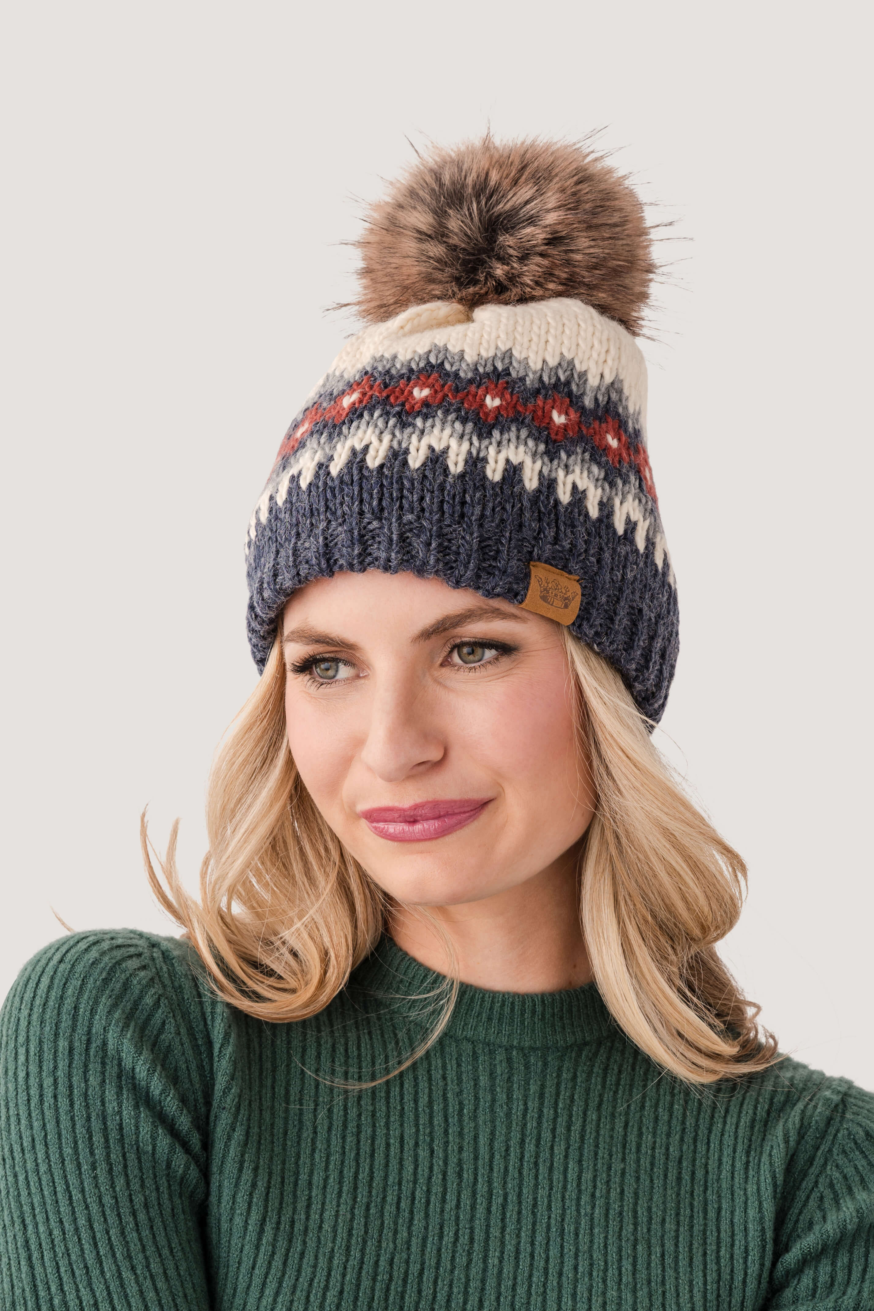 Panache Patterned Pom Hat | Social Threads