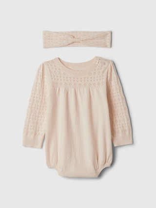 Baby Pointelle Sweater Bodysuit Set | Gap (US)