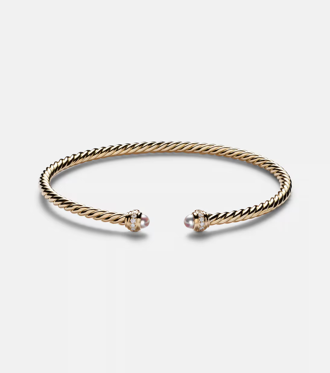 Cablespira® Flex 18kt 골드 다이아몬드 담수 진주 커프 브레이슬릿 | Mytheresa (INTL)