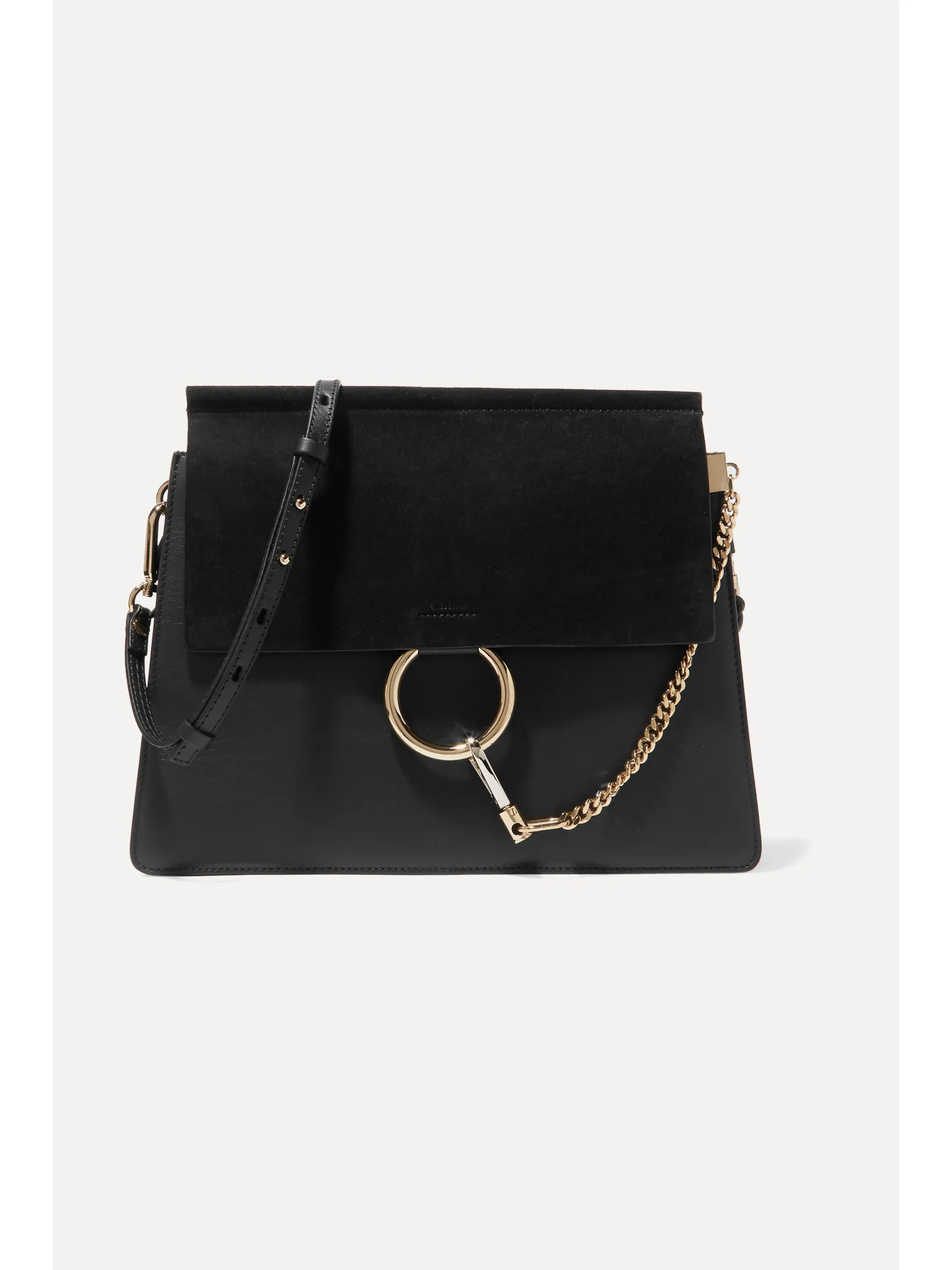 Faye medium leather and suede shoulder bag | NET-A-PORTER (UK & EU)