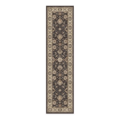 Ruggable Odette Washable Vintage Farmhouse Runner Rug - Dark Wood 2'6"x10'. | Target