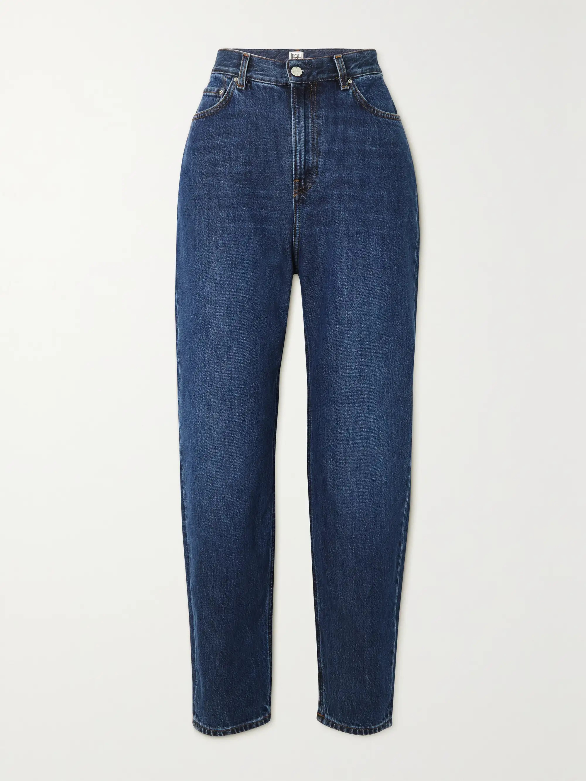 + NET SUSTAIN high-rise tapered organic jeans | NET-A-PORTER (UK & EU)