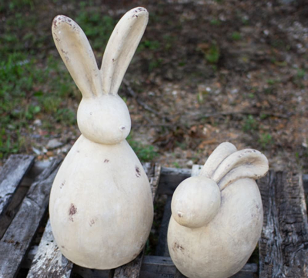 Garden Rabbit Sculptures, Set of 2 | Pottery Barn (US)