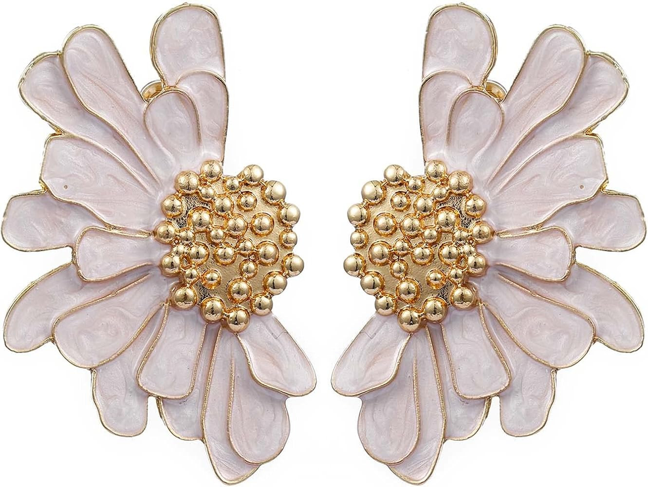 Aksod Vintage Flower Stud Earrings Exaggerated Oversized Daisy Flower Earrings Statement Jewelry ... | Amazon (US)