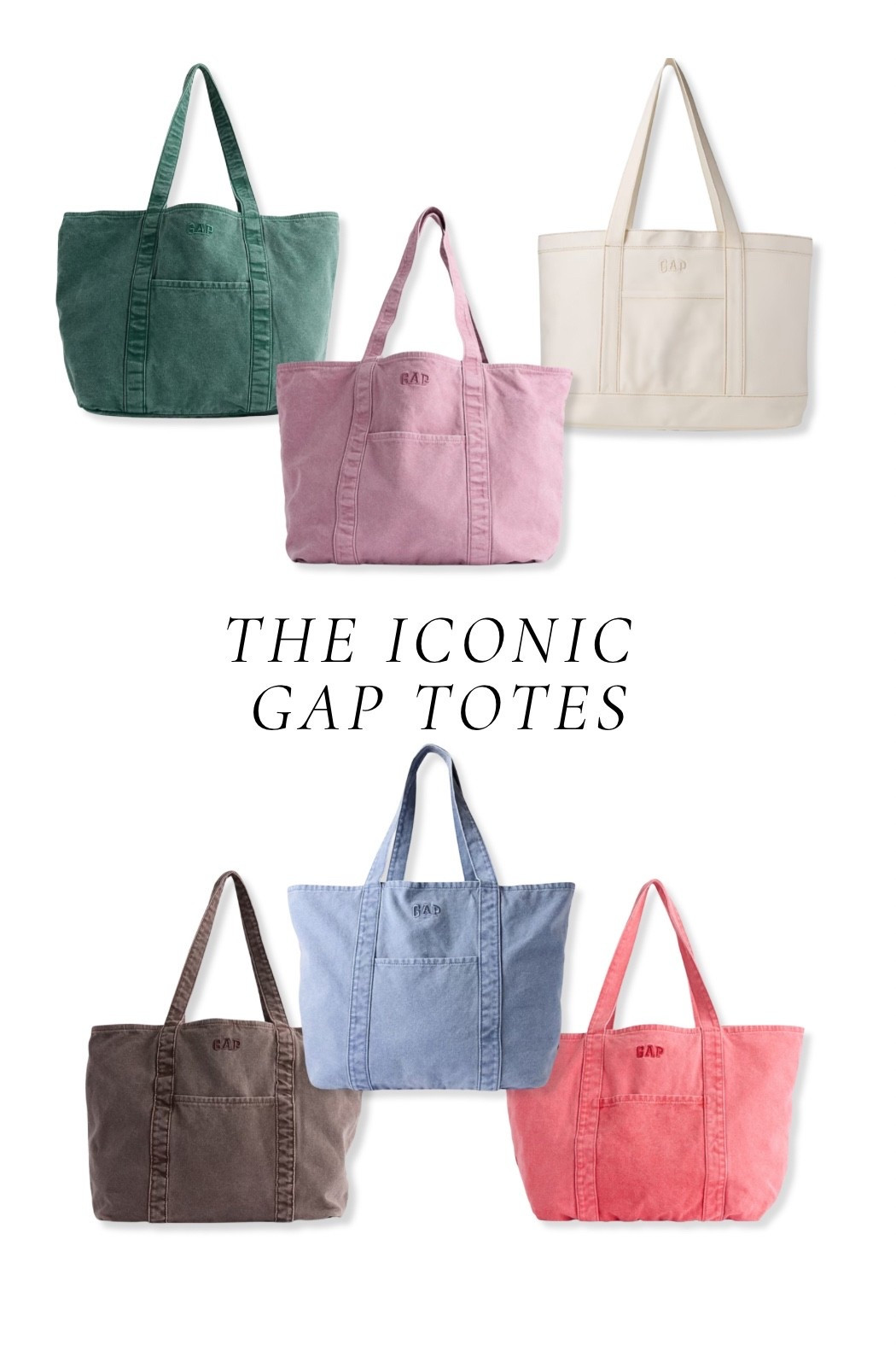 Gap Tote Bags! Love the quality and color options 

#LTKActive #LTKFindsUnder100 #LTKGiftGuide