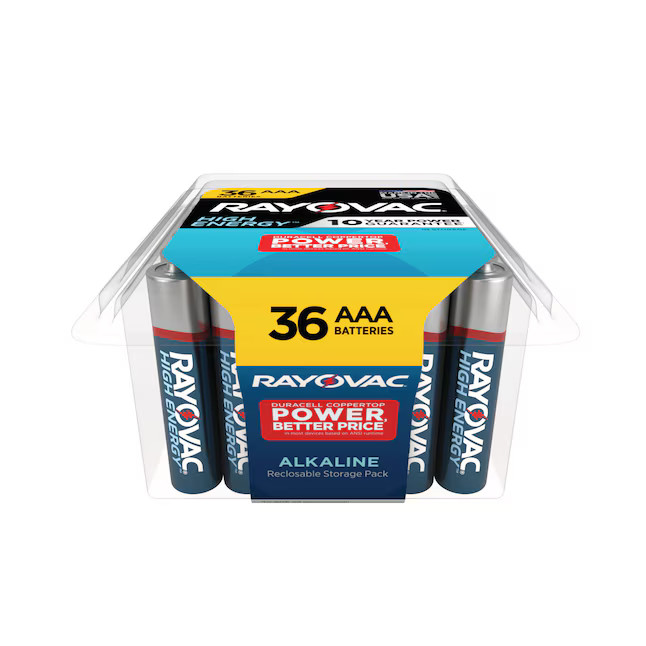 Rayovac High Energy Alkaline AAA Batteries (36-Pack) | Lowe's