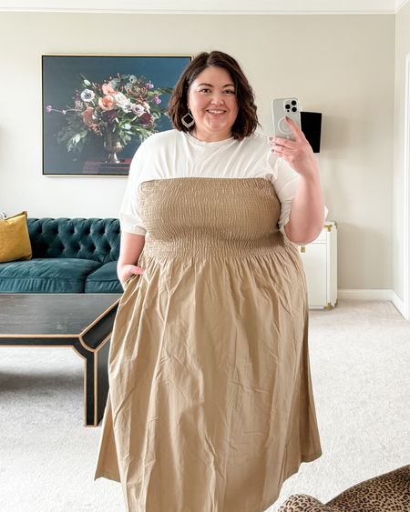 This is an interesting twofer of a dress, but very comfortable and I like the neutral color way 

#LTKplussize #LTKover40