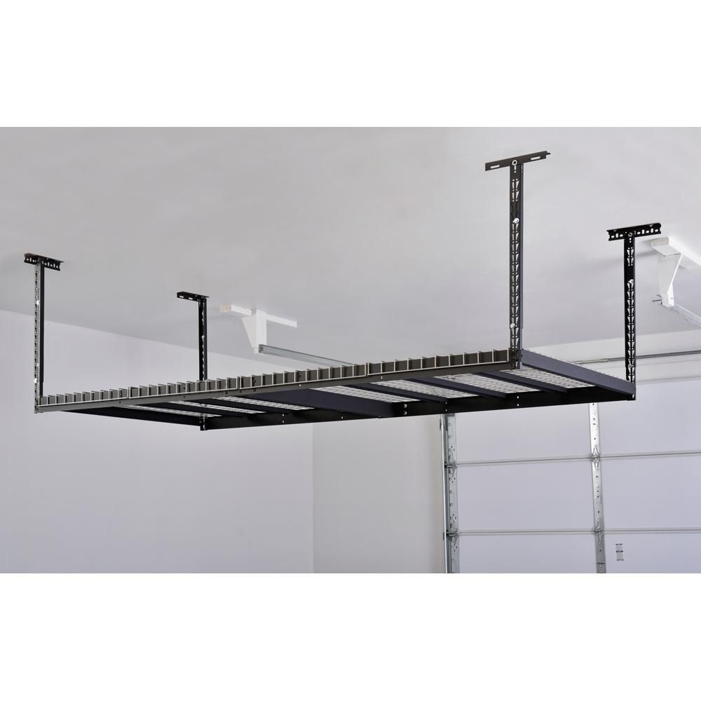 42 in. H x 96 in W x 48 in. D Overhead Ceiling Mount Garage Rack | The Home Depot