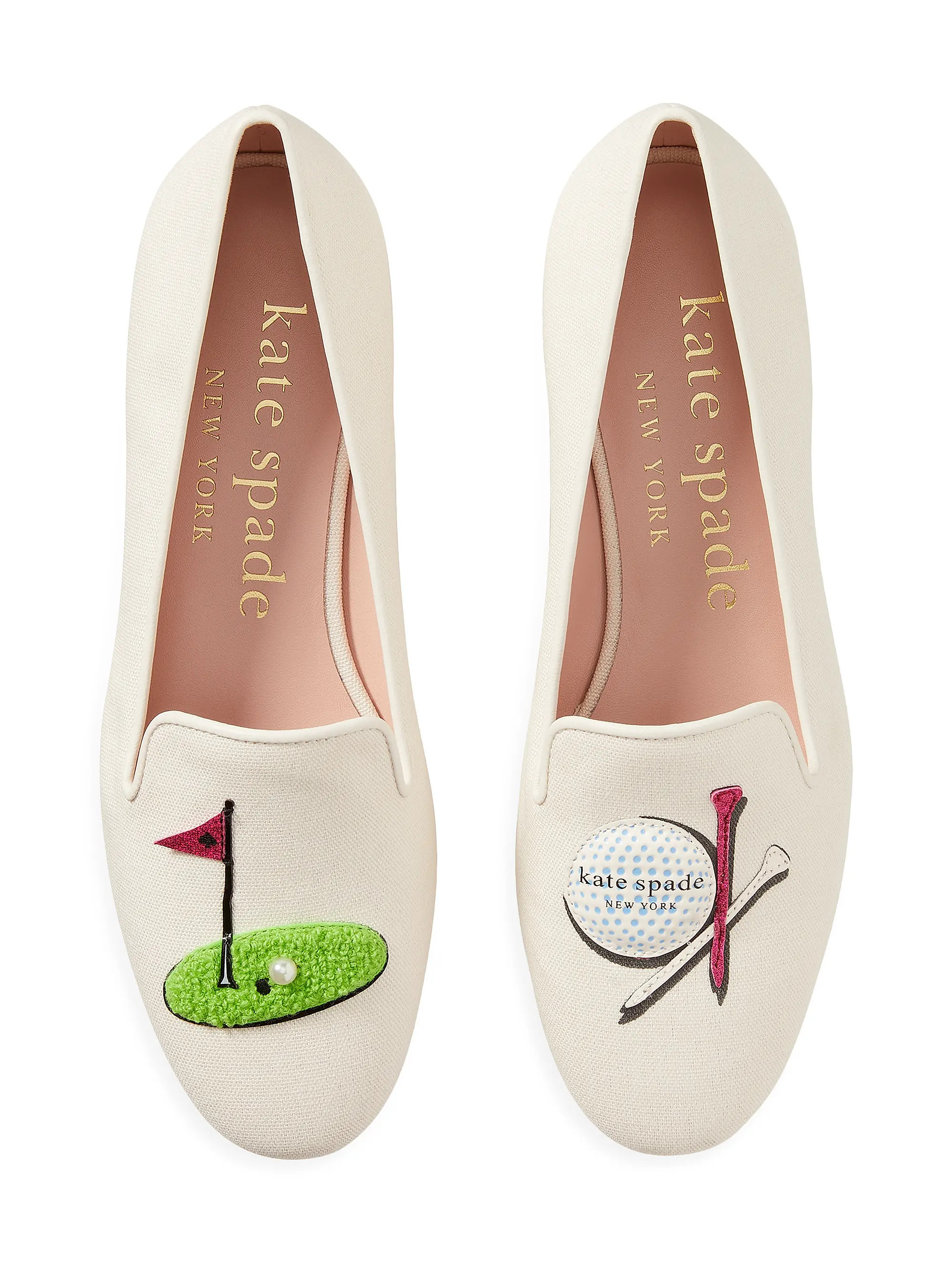 Lounge Golf Embroidered Canvas Loafers | Saks Fifth Avenue