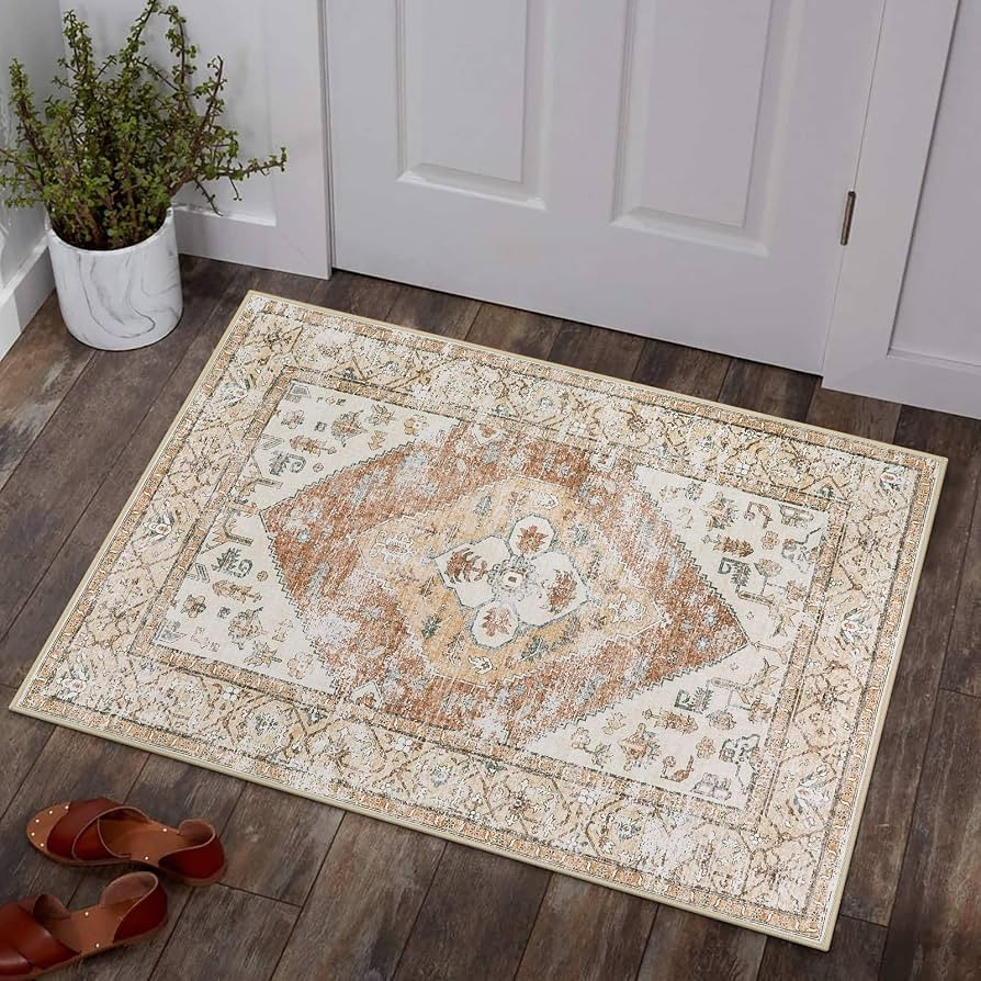 Lahome Boho Kitchen Rugs Washable - 2x3 Small Non-Slip Entry Rugs for Inside House Oriental Throw... | Amazon (US)