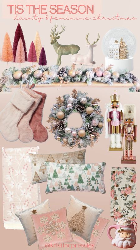 Pink Christmas decorations. Pink and champagne. Christmas wreath. Pink and gold Christmas garland. Pink Christmas stocking. Gold beaded Christmas. Throw pillow. Gold and pink Christmas. Hand towels. Gold and pink nutcrackers. Pink Christmas. Throw blanket. Pretty Christmas decorations. Pretty Christmas decorations. Affordable Christmas decorations.

#LTKstyletip #LTKHoliday #LTKhome