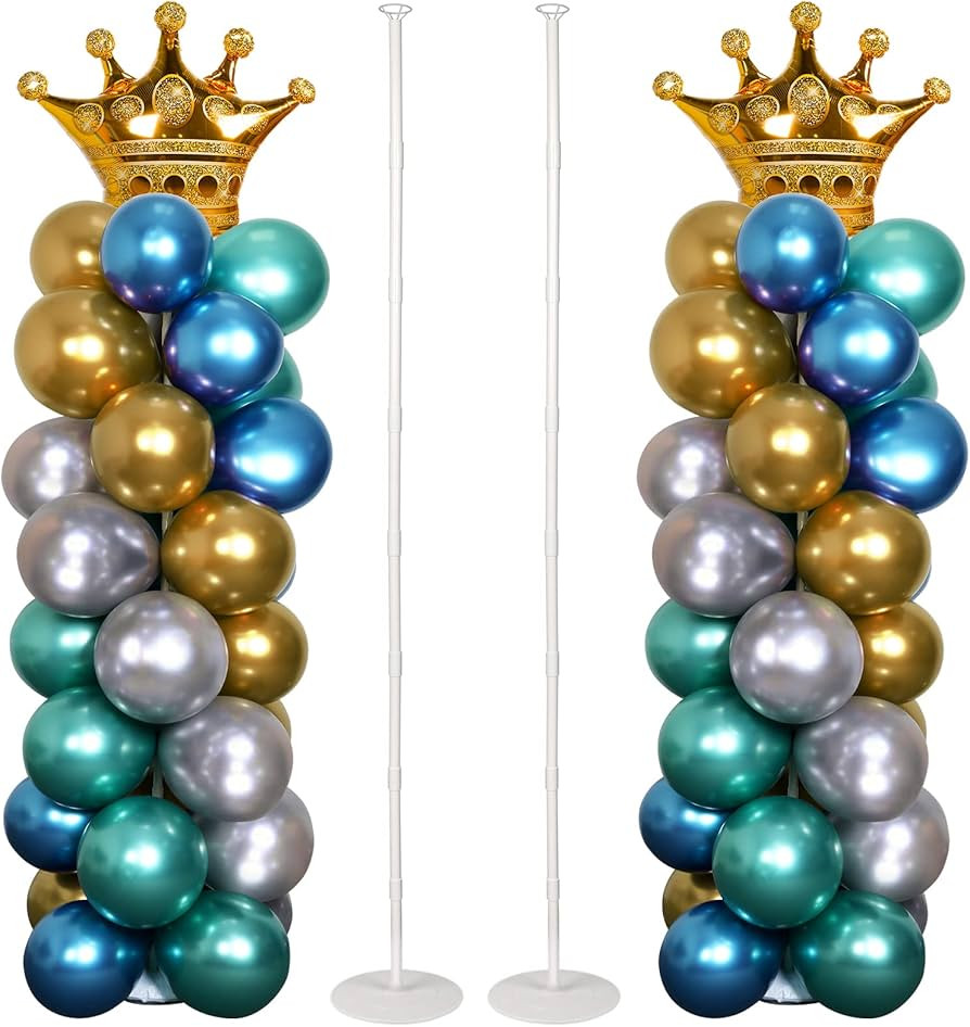 OurWarm Balloon Column Kit Set of 2, 63 inch Balloon Column Stand with Base and Pole, Adjustable Bal | Amazon (US)