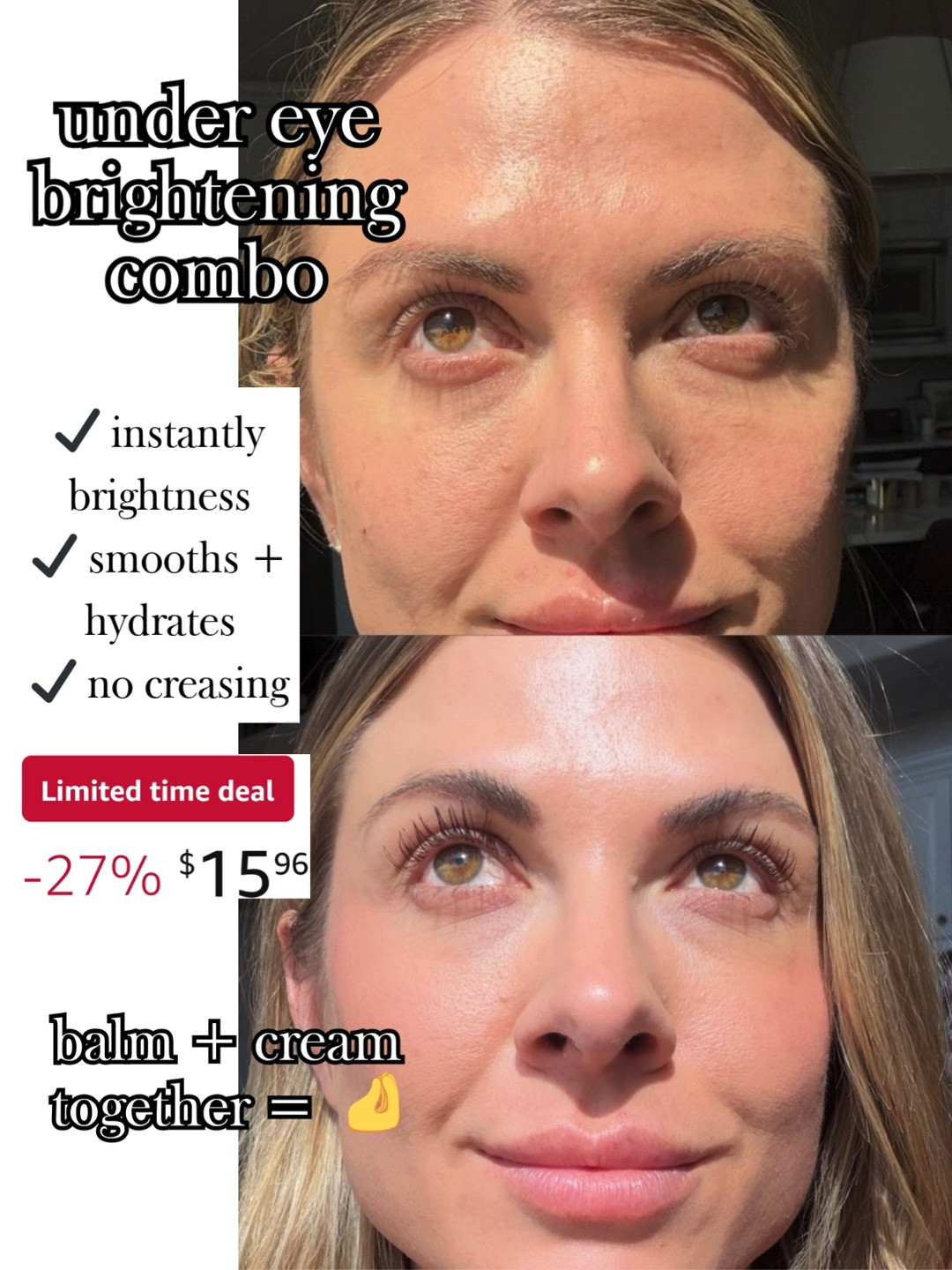 Under-eye brightening combo steals the show this week: balm + cream duo banishing shadows like magic! Bright eyes, happy vibes ahead. ✨😍👀 #UnderEyeBrightening #EyeBalm #EyeCream #DarkCircleTreatment #BrighteningSerum #UnderEyeDepuff #SkincareFavorites #BeautyEssentials #LTKEyes #GlowyEyes 

 #LTKSaleAlert #LTKBeauty