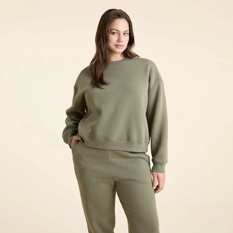 Classic Crewneck Sweatshirt | Olive | nuuds