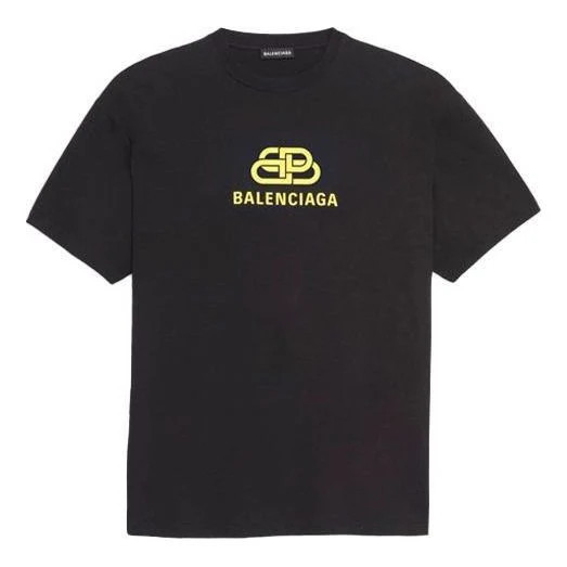 Balenciaga Interlocked BB Regular Fit T-shirt 'Black' 578139TEV481361 | KICKS CREW