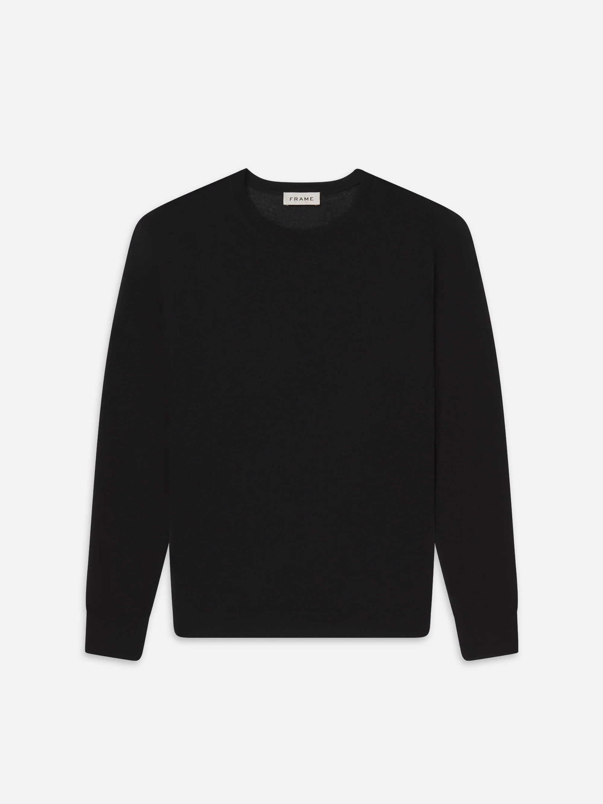 Superfine Crewneck Sweater -- Black | Frame Denim