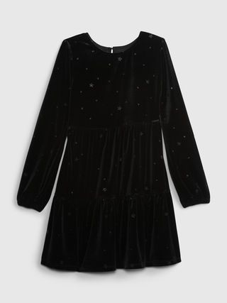 Kids Tiered Velvet Dress | Gap (US)