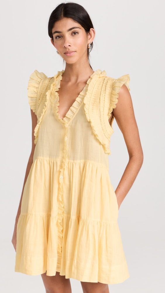 Sea Cole Smocked Flutter Sleeve Dress | Shopbop | Shopbop