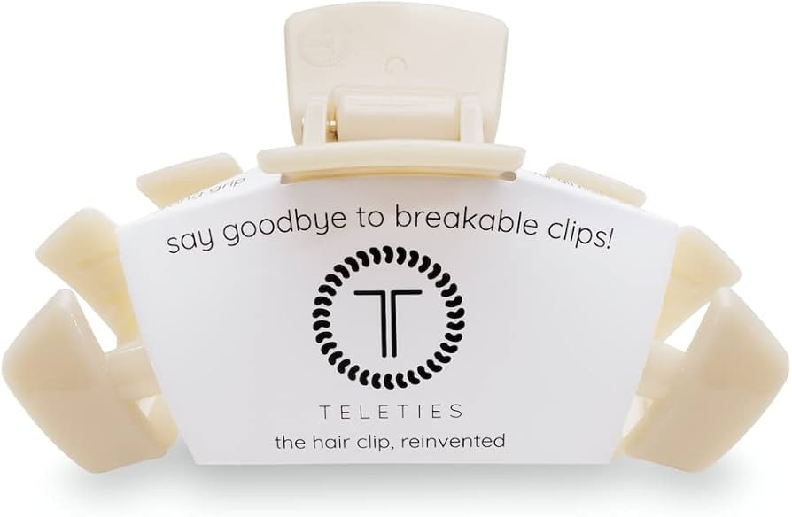 TELETIES - Large Hair Clip - Strong Grip, Bendable Teeth, Comfortable Curved Design - Ideal for T... | Amazon (US)