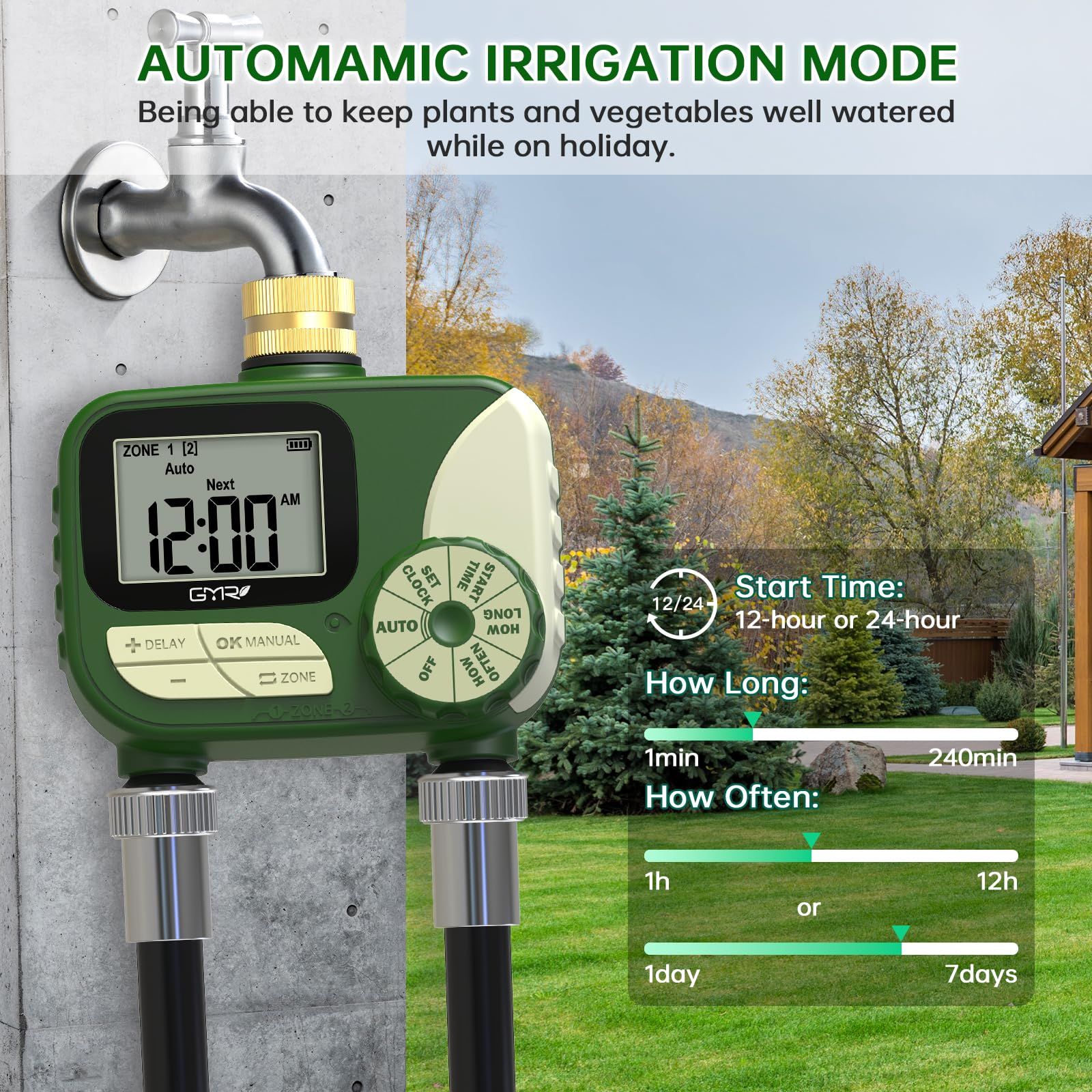 Hose Timers for Watering, Sprinkler Timer Outdoor with Brass Inlet, Water Timer for Garden Hose w... | Amazon (US)