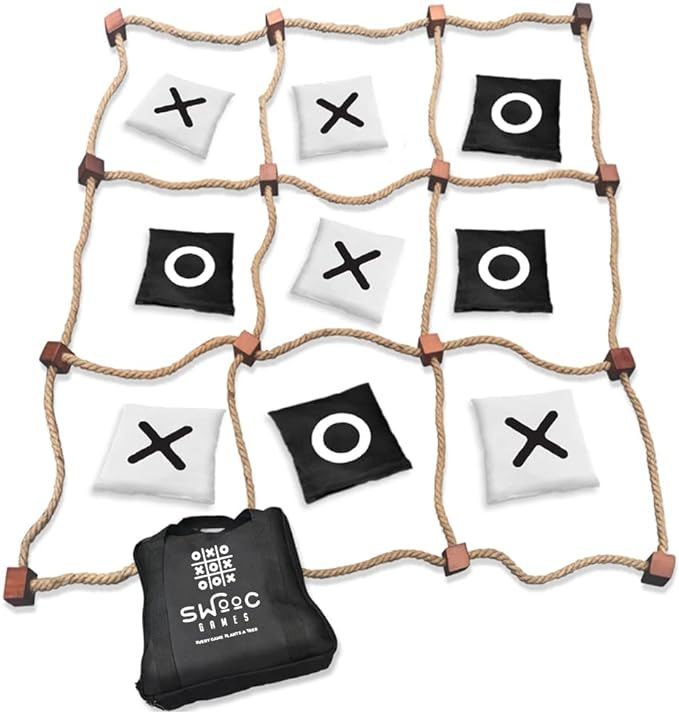 SWOOC Games - Giant Tic Tac Toe Outdoor Game | 3ft x 3ft | Instant Setup, No Assembly | Bean Bag ... | Amazon (US)