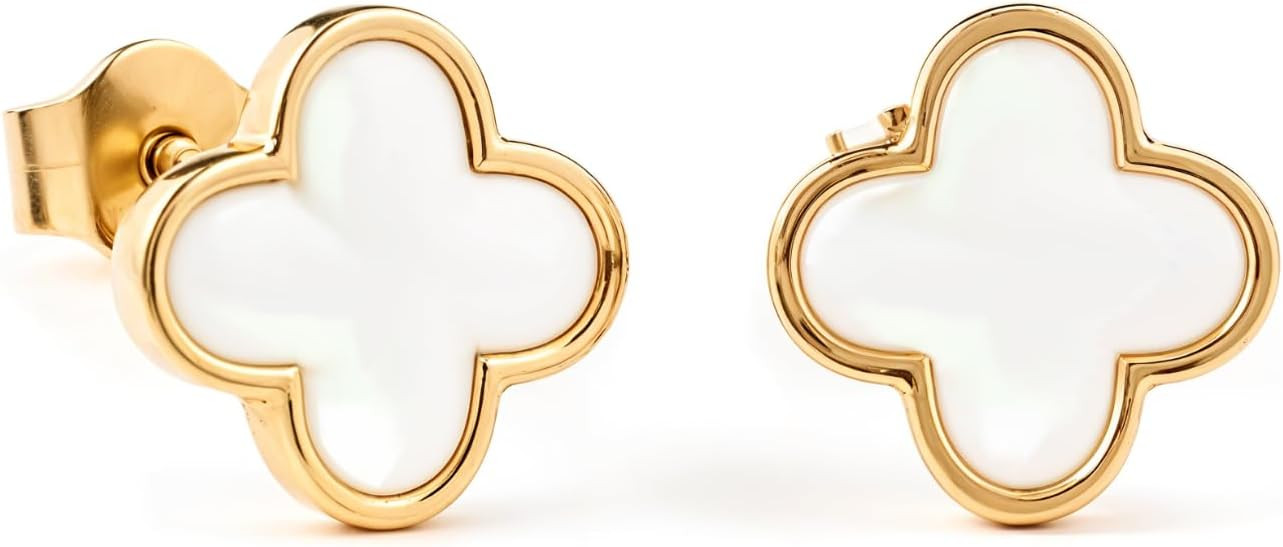 Clover Earrings for Women | Four Leaf Stud Earrings for Women | Lovely Gift | Amazon (US)