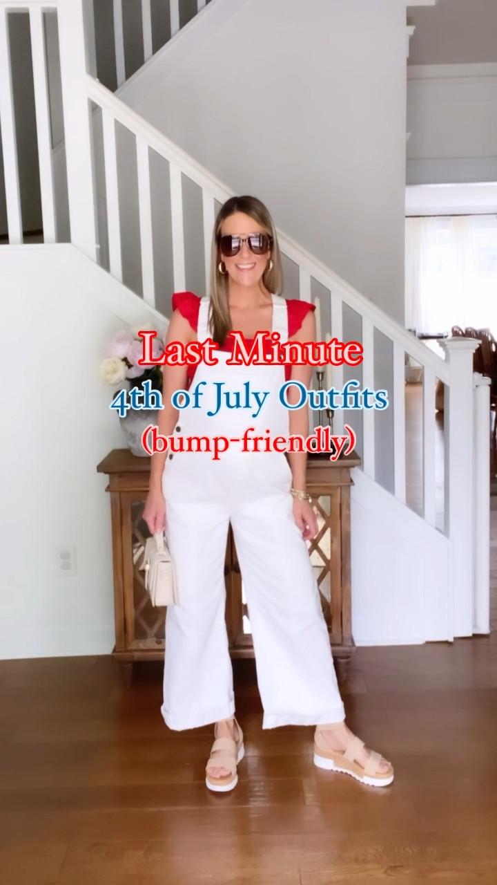 I always decide I want to be festive at the last minute. Amazon to the rescue. You should be able to get all of these looks by Thursday! Nothing is maternity but they are all bump-friendly. 

White Wide Leg Overalls: M for the bump (fit TTS)
Plaid Boxer Shorts: M for the bump (fit TTS)
Romper: M (fit TTS)

Last Minute 4th of July Outfit | Amazon 4th of July | Bump-Friendly Patriotic Outfit | Summer Maternity Fashion | Summer Pregnancy Style | Summer Bump-Friendly Finds | Bump-Friendly Overall 

#LTKFindsUnder50 #LTKBump #LTKVideo