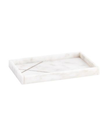 Marble Tray With Brass Inlay | Marshalls